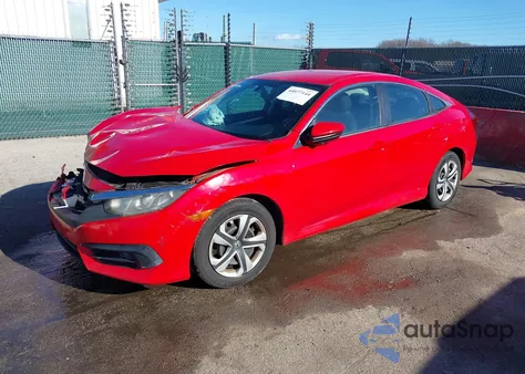 2016 Honda Civic Lx z USA, uszkodzony, nr VIN 2HGFC2F57GH506948